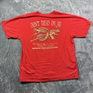 Vintage NRA Don't Tread On Me Snake T- Shirt Graphic Tee Men's Size M Red